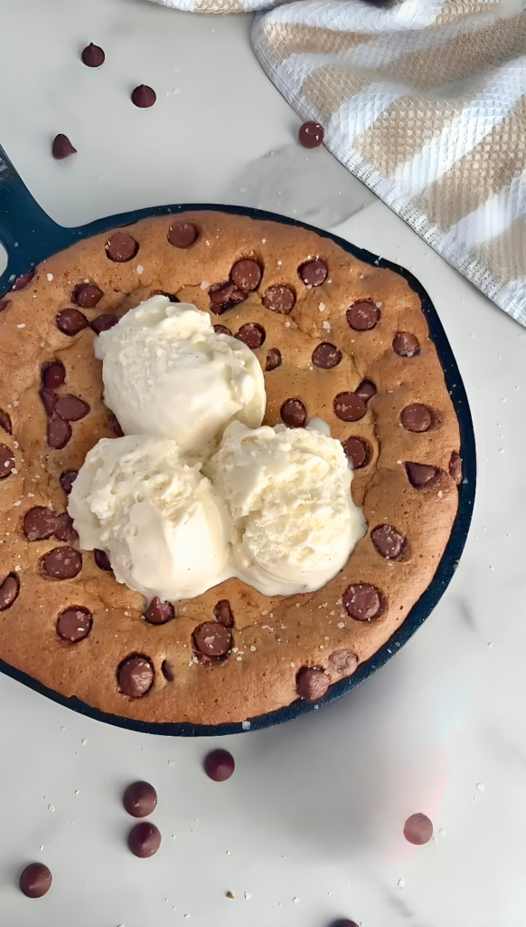 Easy gooey cookie skillet by colleenshealthylife - FoodSocial