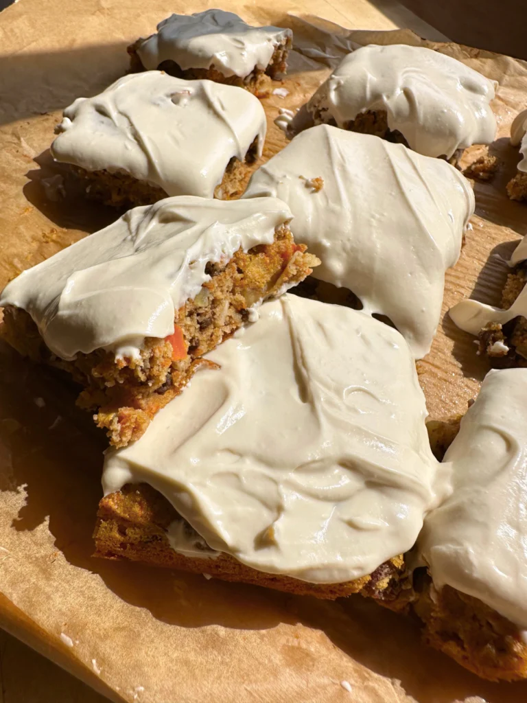 Healthy Carrot Cake Bars by Goodness With G - FoodSocial
