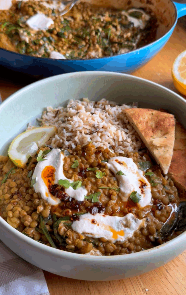 Green Lentil Dahl with Creamy Cashew Drizzle by theyogaplantkitchen - FoodSocial