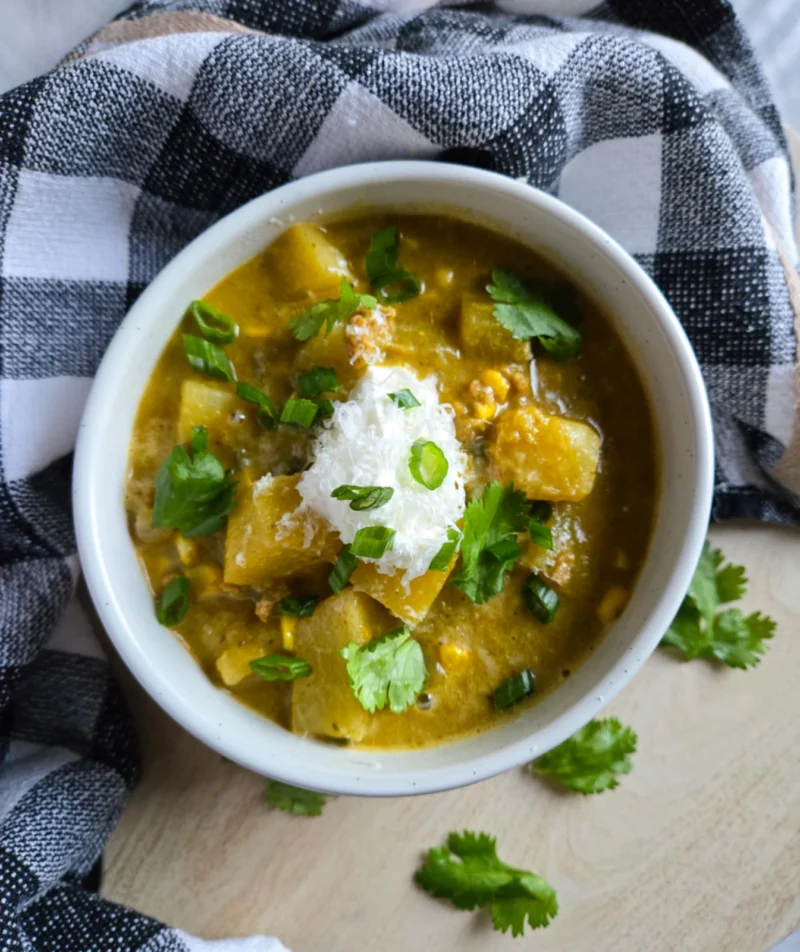 Chunky Tater Soup with Roasted Poblano Cream by the_happy_veg - FoodSocial
