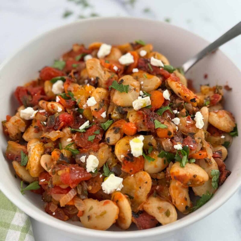 Easy Greek-style Baked Butter Beans by A Sweet Thyme | Gwen Wolken - FoodSocial