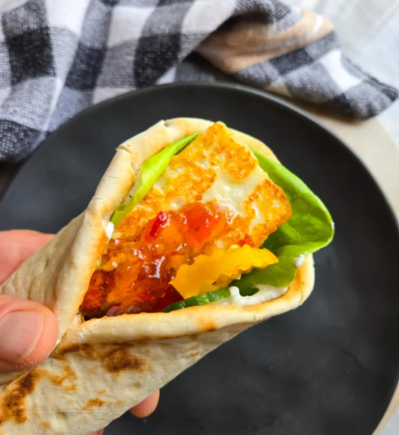 Fried Halloumi Wraps with Pepper Jelly by the_happy_veg - FoodSocial