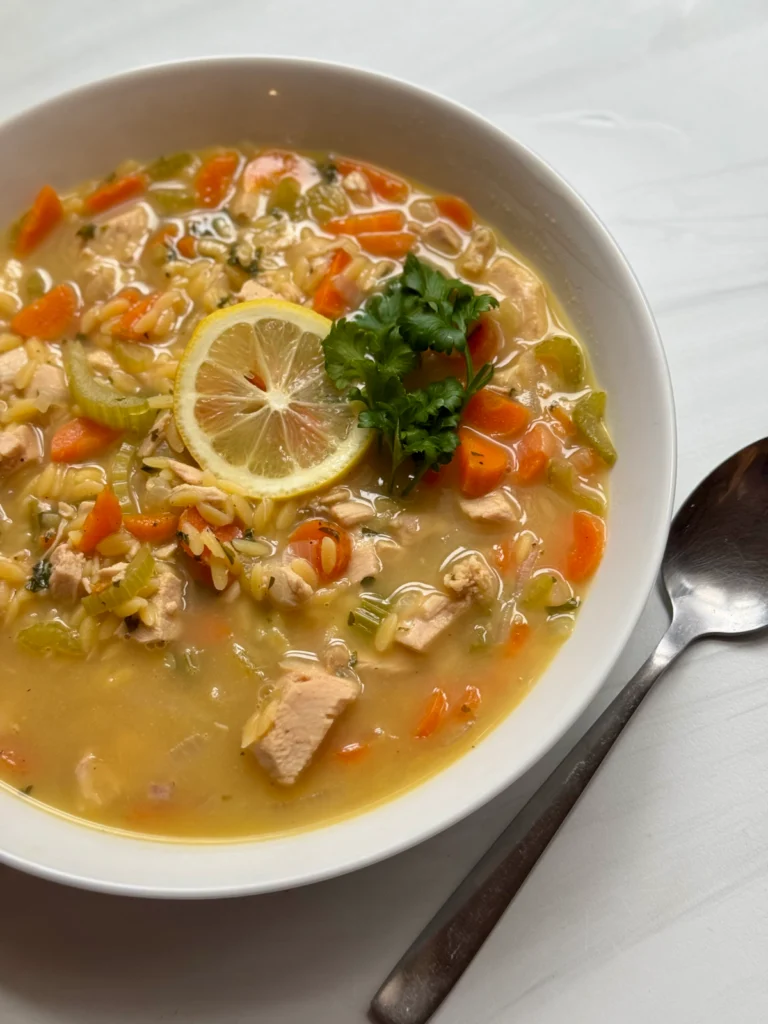 Lemon Chicken Orzo Soup (Gluten Free!) by glassofweinstein - FoodSocial