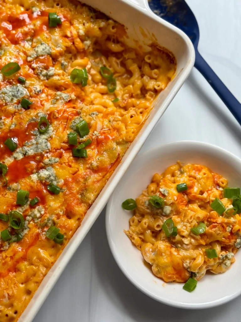 Buffalo Chicken Mac n Cheese (Gluten Free, as always!) - FoodSocial