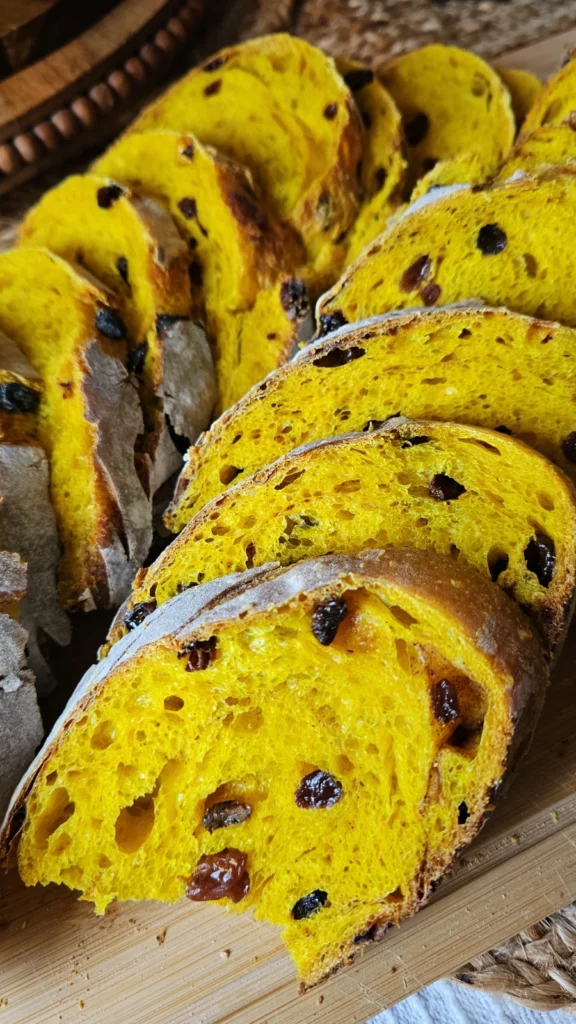 Turmeric Cinnamon Raisin Sourdough Bread by Debbie Kotchey - FoodSocial