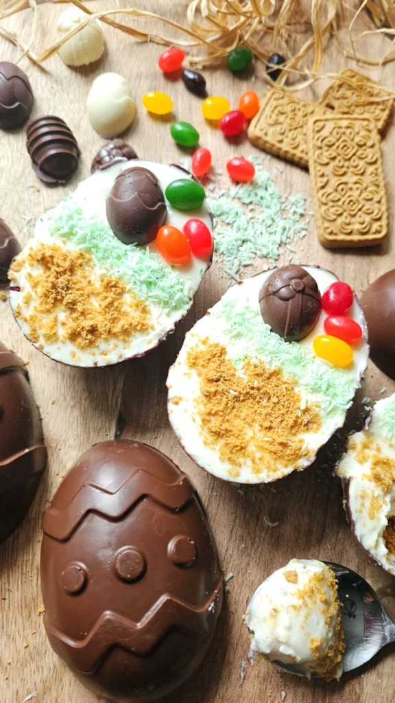 Sugar-Free Cheesecake-Filled Chocolate Easter Eggs (Low-Carb + Protein-Packed) by Debbie Kotchey - FoodSocial