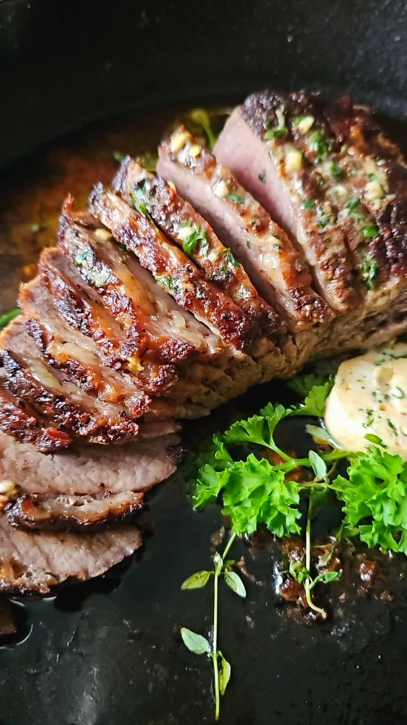 Oven Roasted Beef Tri-Tip With Cowboy Butter by Debbie Kotchey - FoodSocial