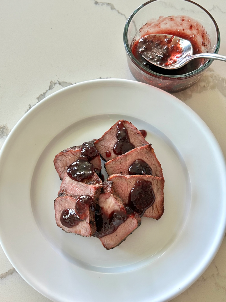 Cherry Habanero Glaze on Tri Tip by Aloha Healthy Eats - FoodSocial