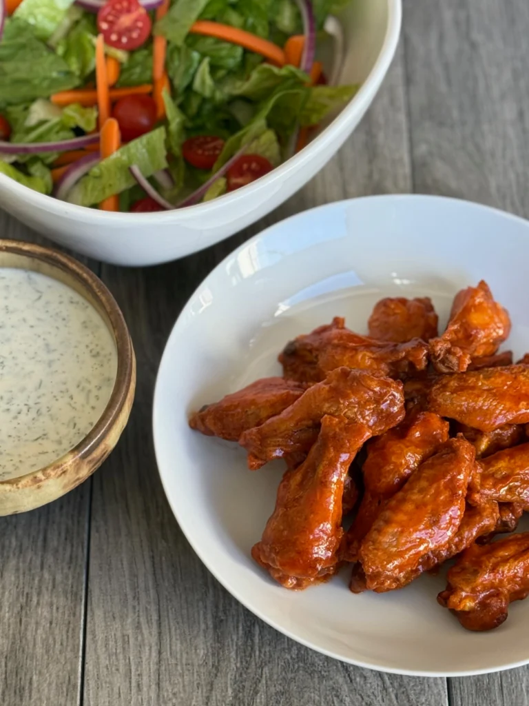 Crispy Air-Fryer Buffalo Wings & Buttermilk Ranch by Readyprepheal - FoodSocial