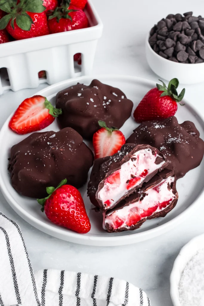 Vegan Chocolate Strawberry Yogurt Clusters by Chloe's Creative Kitchen - FoodSocial
