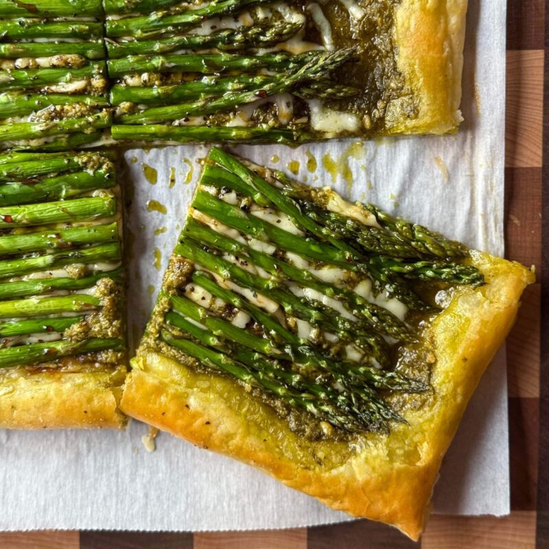 Asparagus Pesto Puff Pastry Tart by Reed Dunn - FoodSocial