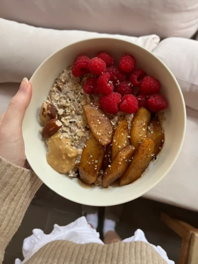 Omega-3 Rich Bircher Muesli and Roast Plums