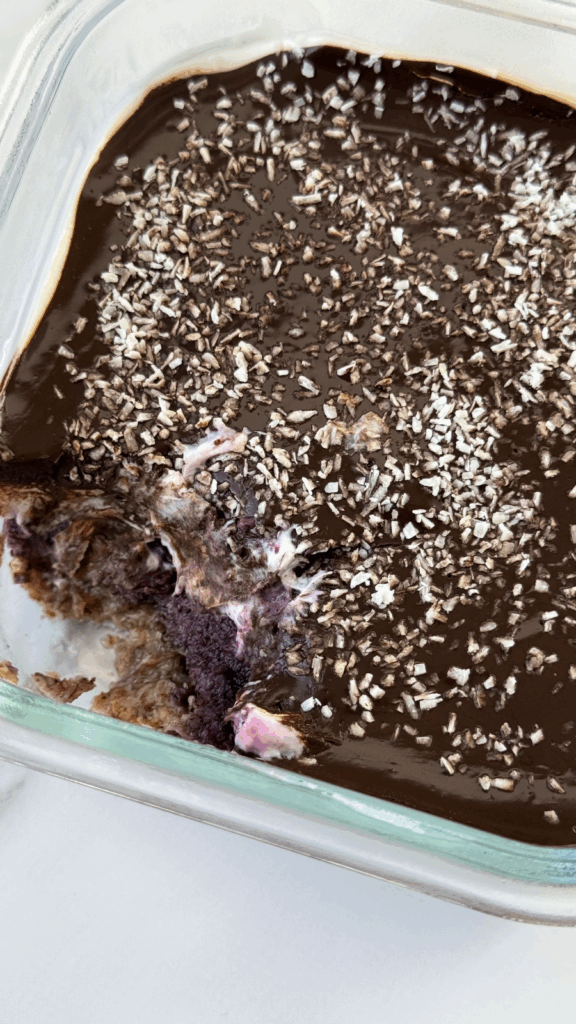 chocolate coconut blueberry overnight weetbix by Chenoa Hill - FoodSocial