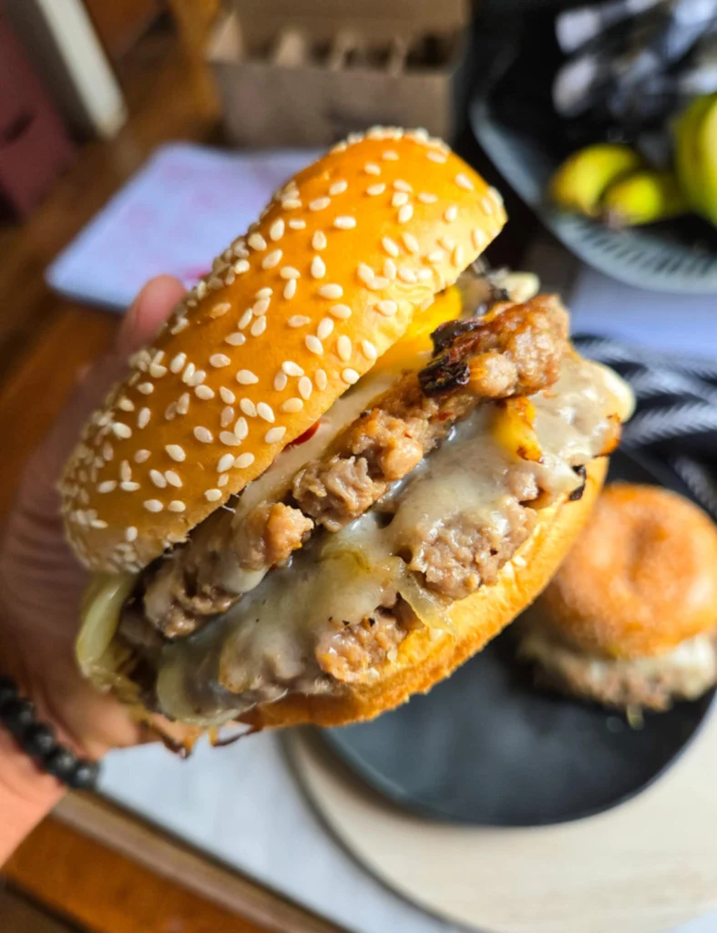 Vegetarian Oklahoma Style Smash Burgers by the_happy_veg - FoodSocial