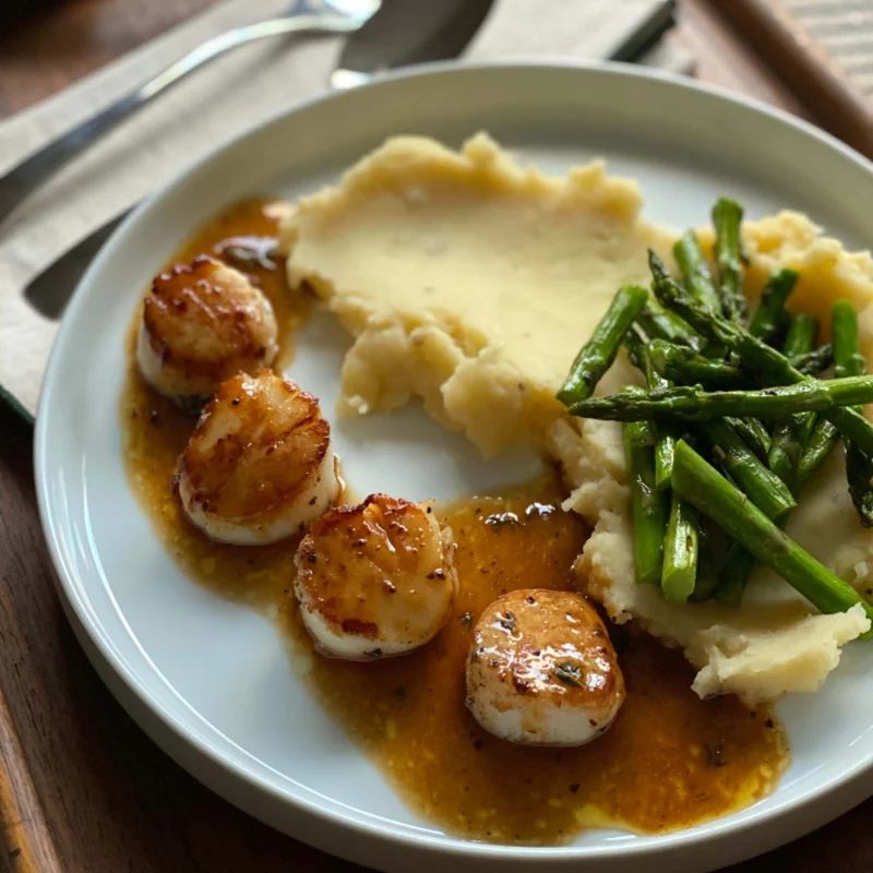 Sea Scallops with Lemon Thyme Sauce by Reed Dunn - FoodSocial
