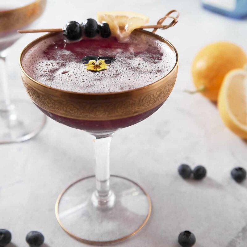 Blueberry Yuzu Bee’s Knees Cocktail by thevirtualcaterer - FoodSocial
