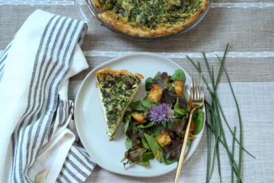 Chive Blossom Quiche