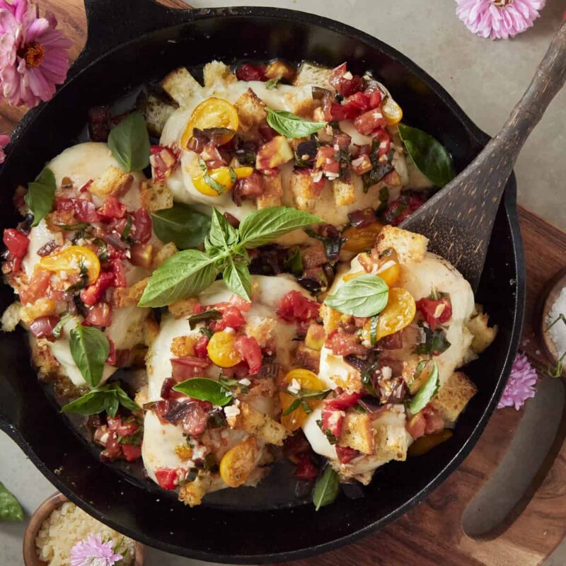 Easy Bruschetta Chicken with Garlic Bread Croutons by thevirtualcaterer - FoodSocial