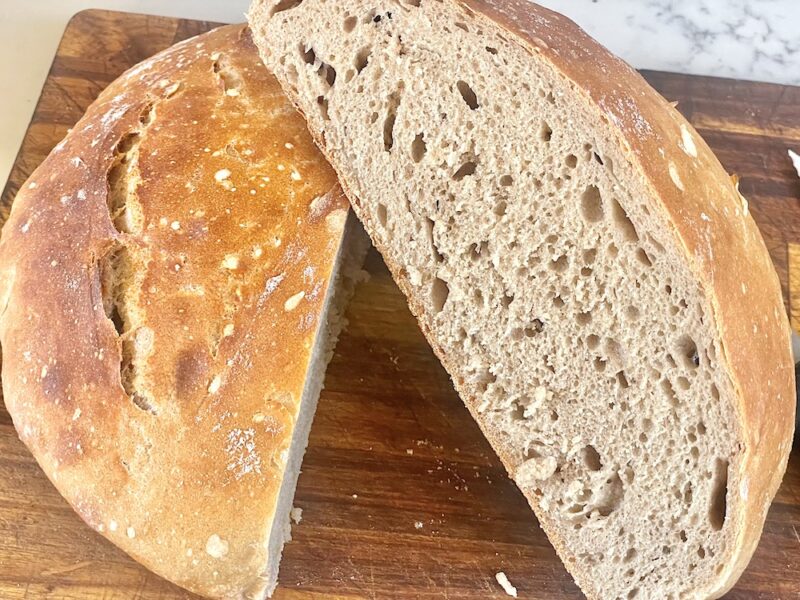 Easy No-Knead Sourdough Bread by Our Gabled Home - FoodSocial