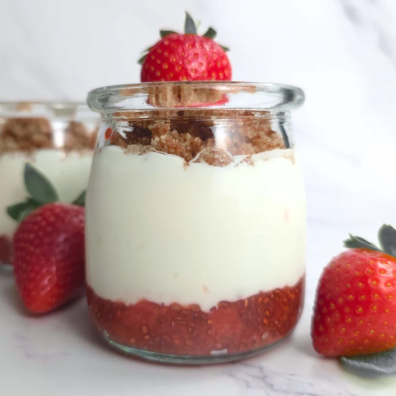 High Protein Keto Strawberry Cottage Cheese Parfait by rallyrus - FoodSocial