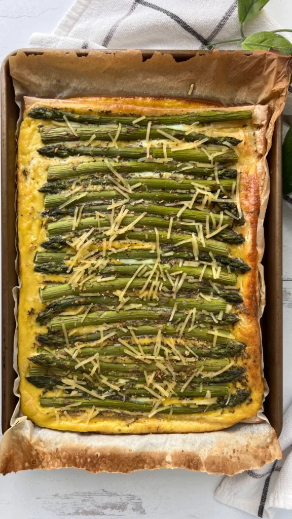 Spring Green Asparagus Egg Tart by hollysbestlife - FoodSocial