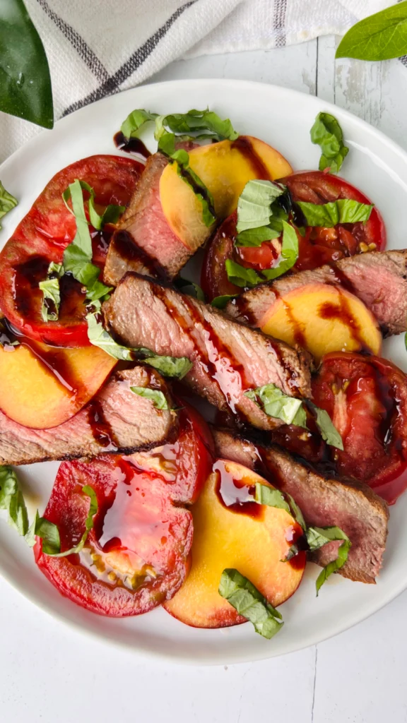 Peach Steak Caprese Salad by hollysbestlife - FoodSocial