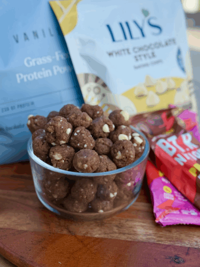 vanilla latte protein cookie dough balls