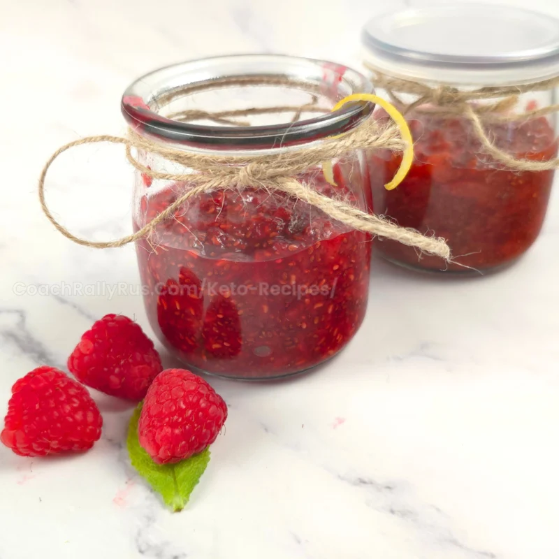 Easy Keto Raspberry Chia Seeds Jam by rallyrus - FoodSocial