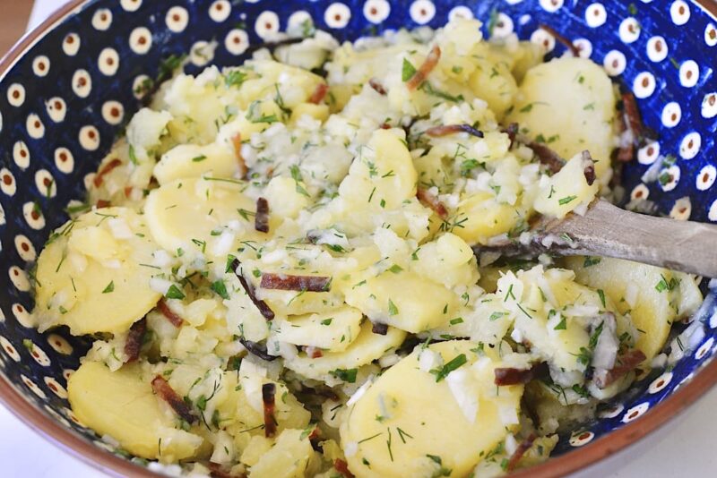 Old-Fashioned Hot German Potato Salad by Our Gabled Home - FoodSocial