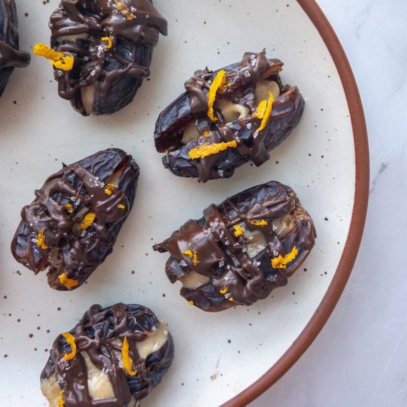 Tahini Orange Stuffed Dates with Chocolate by mammasflavors - FoodSocial