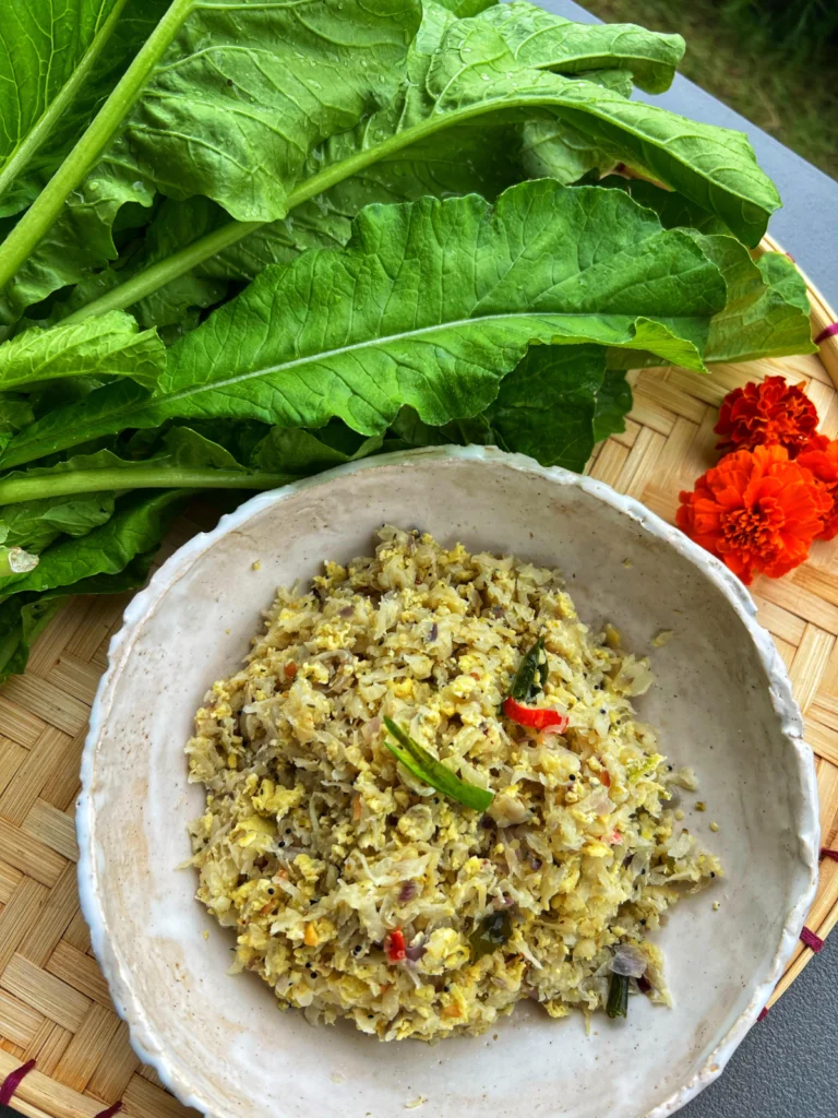 Garden fresh Radish Hemp Seed Egg Stir Fry( Indian Style)(Gluten free, whole30, Paleo) by Masala Pal
