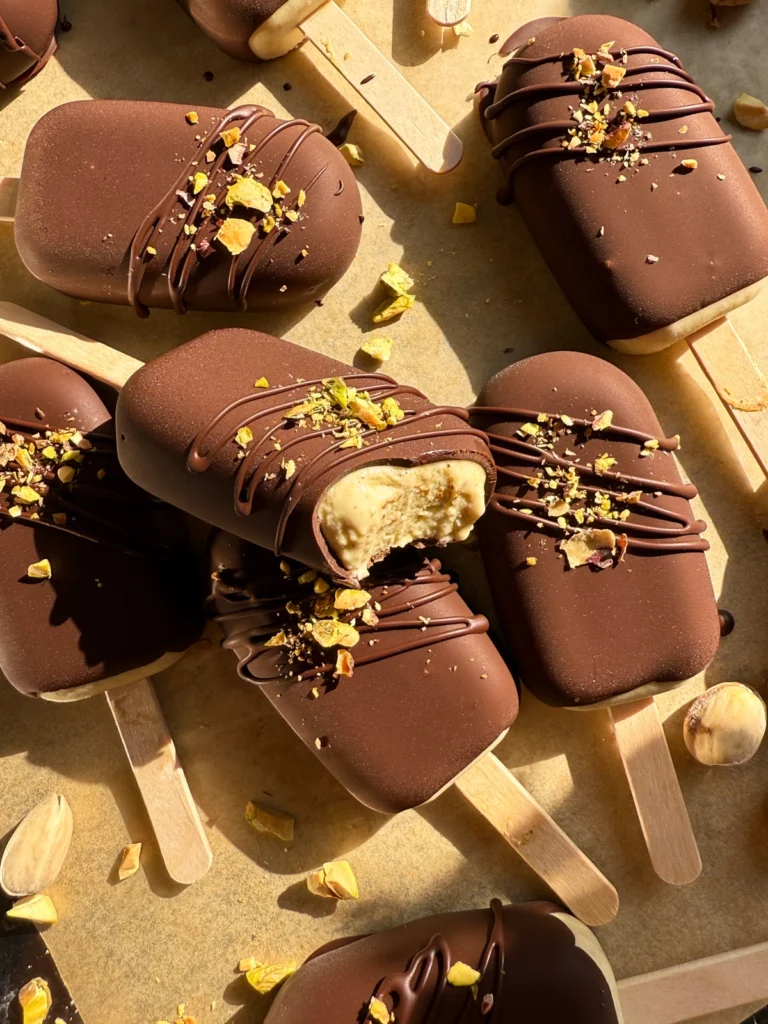 Pistachio Ice Cream Bars by bakeitpaleo - FoodSocial