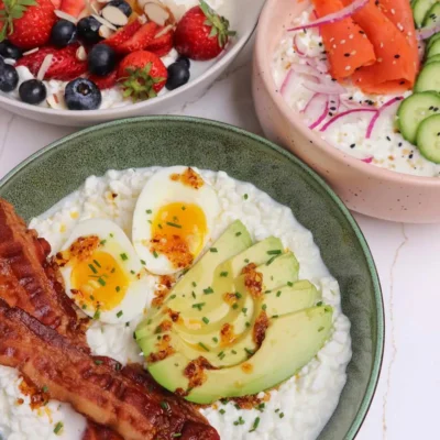High Protein Cottage Cheese Breakfast Bowls
