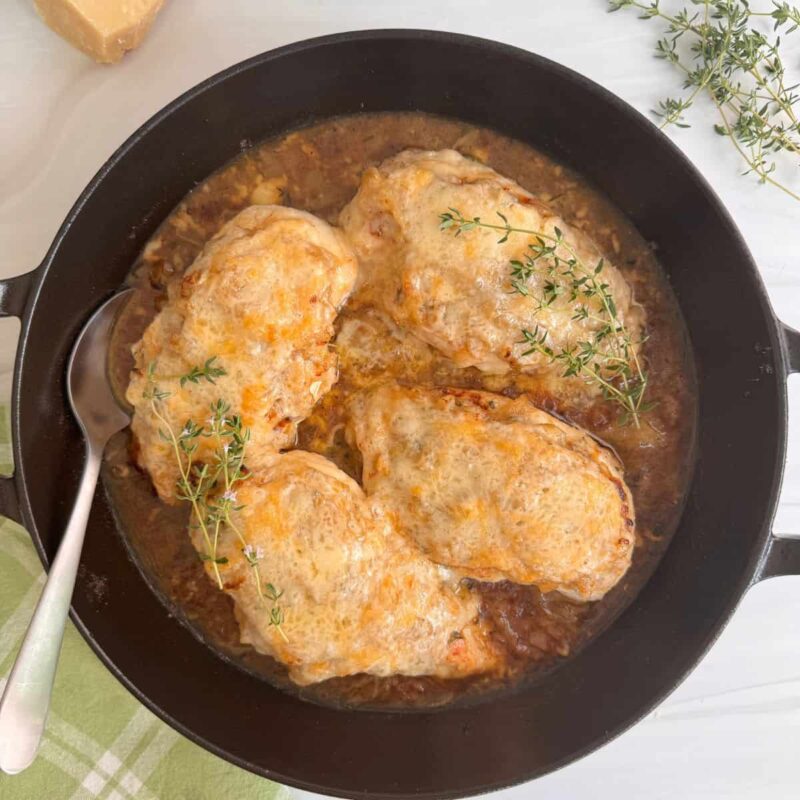 French Onion Chicken Recipe (GF) by A Sweet Thyme | Gwen Wolken - FoodSocial