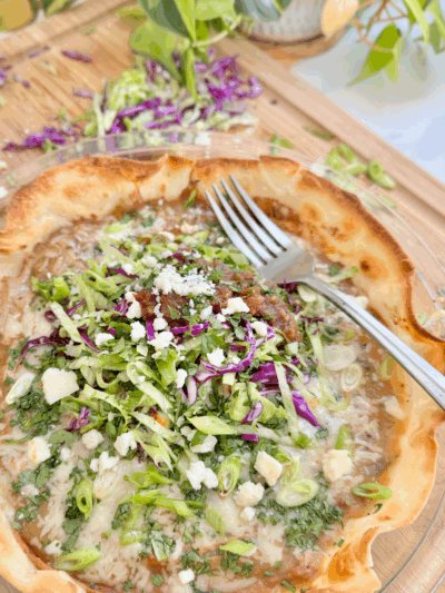 Open Faced Green Chili Burrito