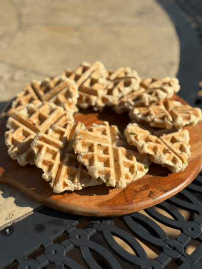 grain-free scallion waffles