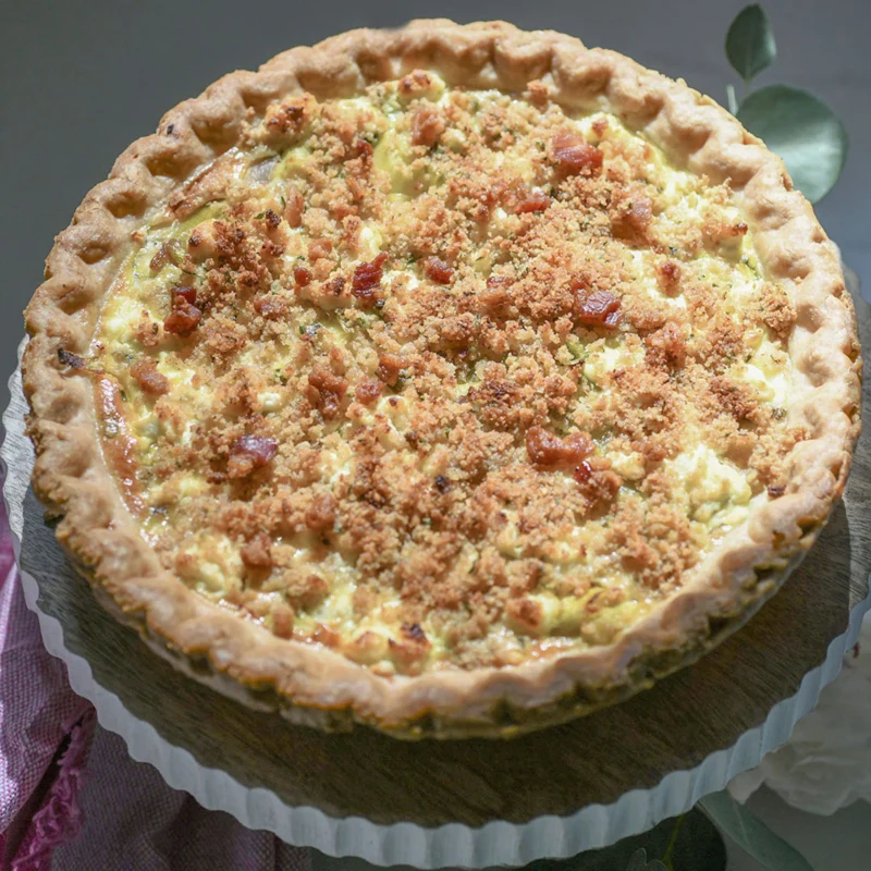 Leek and Goat Cheese Tart by cabincravings - FoodSocial