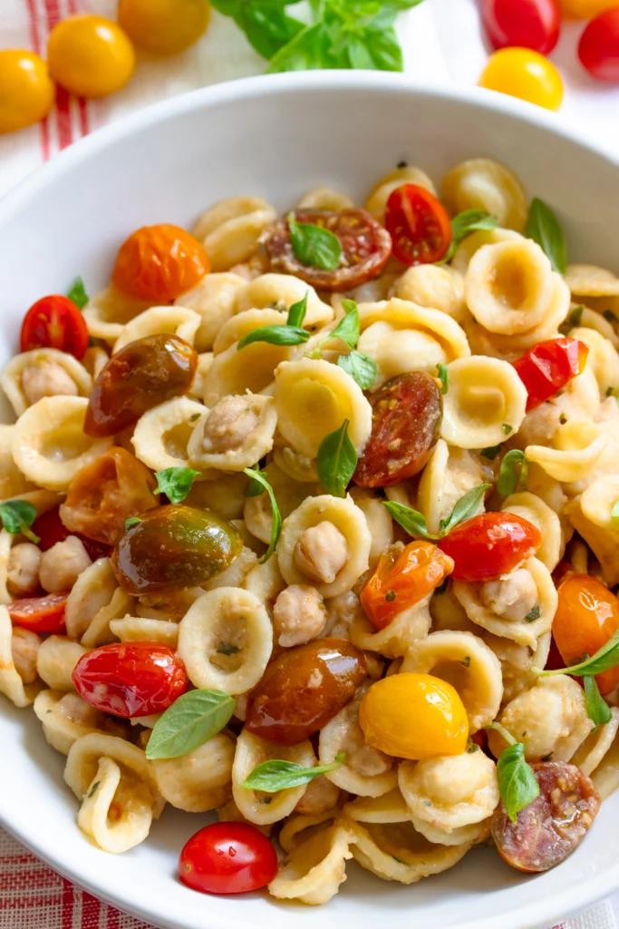Orecchiette Pasta, Chickpeas, and Cherry Tomatoes by giangiskitchen - FoodSocial