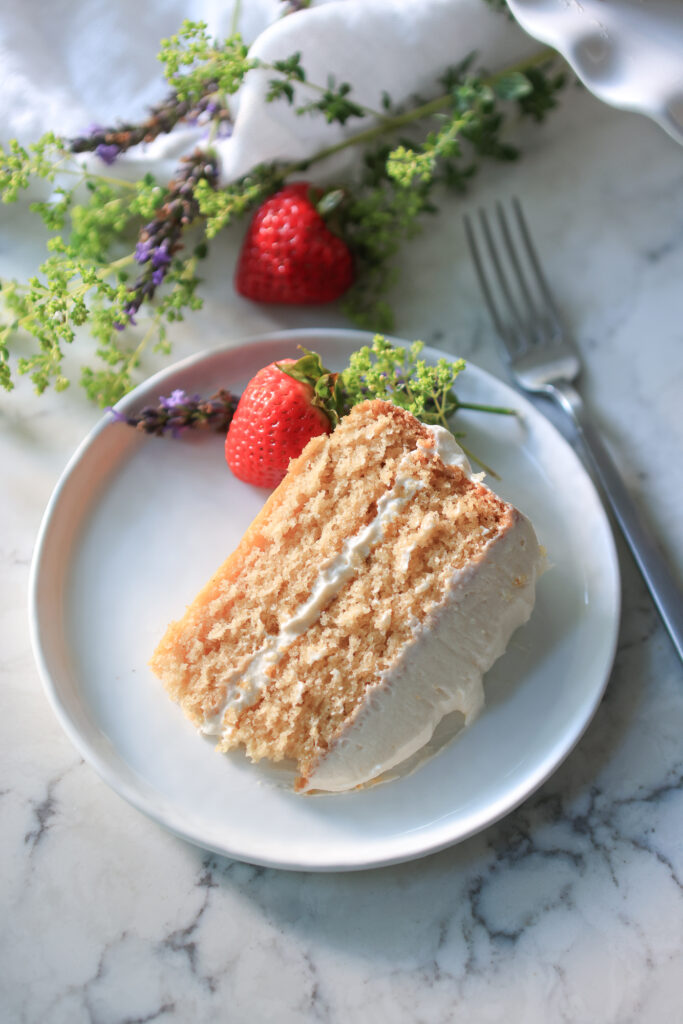 The Best Gluten-Free and Vegan Vanilla Cake (gluten-free, dairy-free, egg-free) by Primal Palate - F
