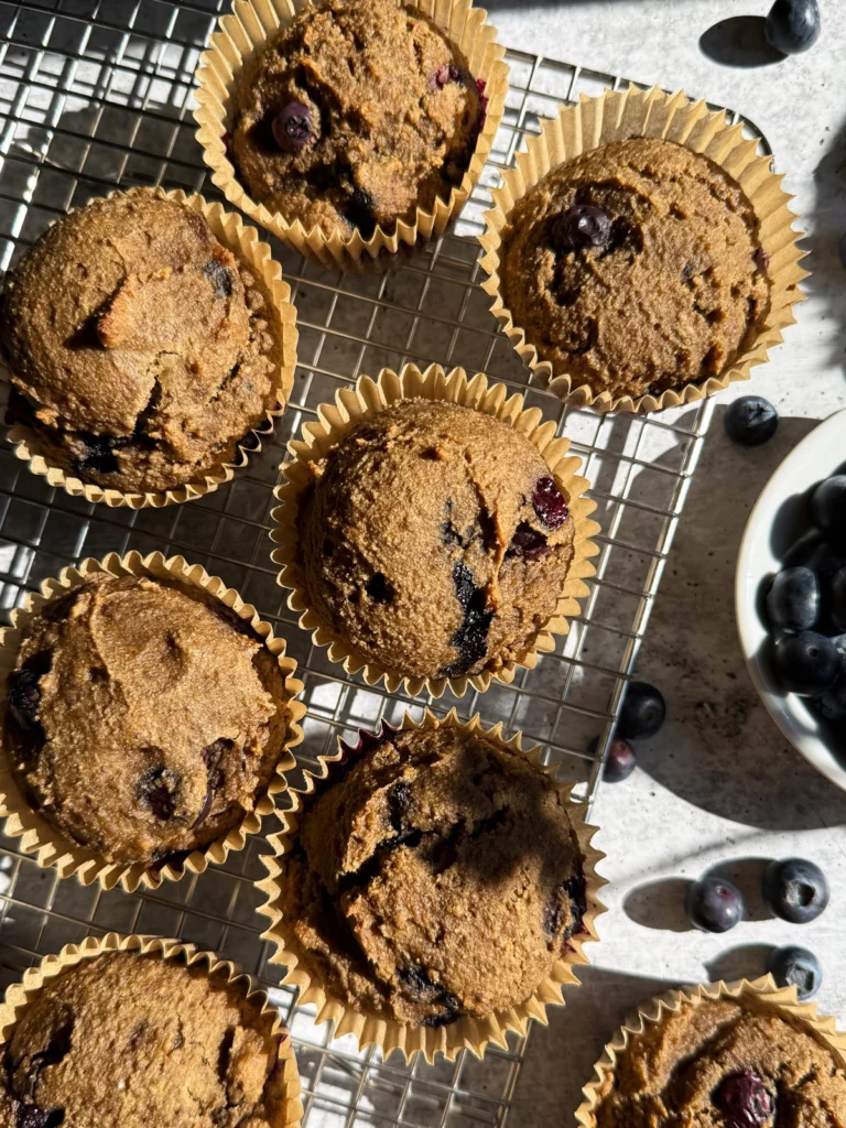 Paleo Blueberry Muffins (Vegan, Nut Free) by bakeitpaleo - FoodSocial