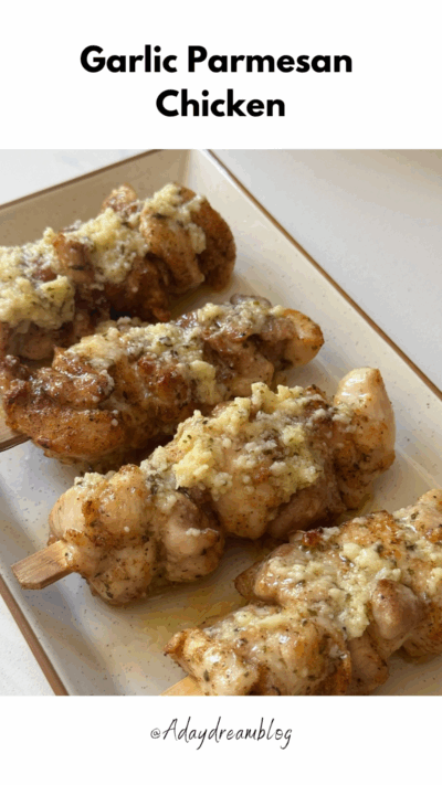 Garlic Parmesan Chicken Skewers