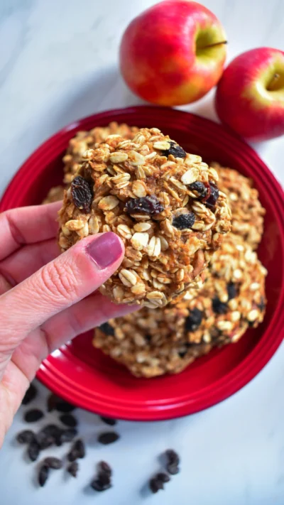 Apple Raisin Breakfast Cookies
