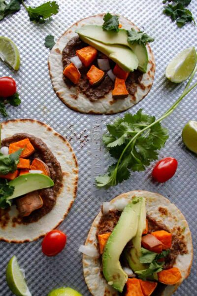 Easy Sweet Potato and Black Bean Tacos