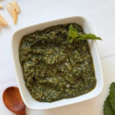 Fresh Mint Pesto (Vegan + Gluten-Free)