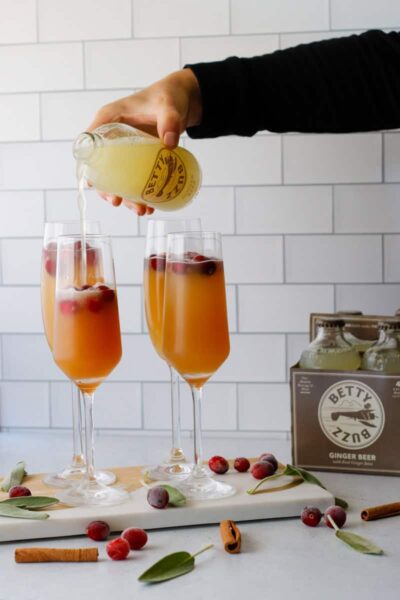 Ginger Apple Cider Fizz Mocktail