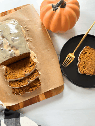Maple Glazed Olive Oil Pumpkin Loaf