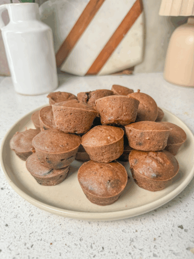 Double Chocolate Protein Muffins