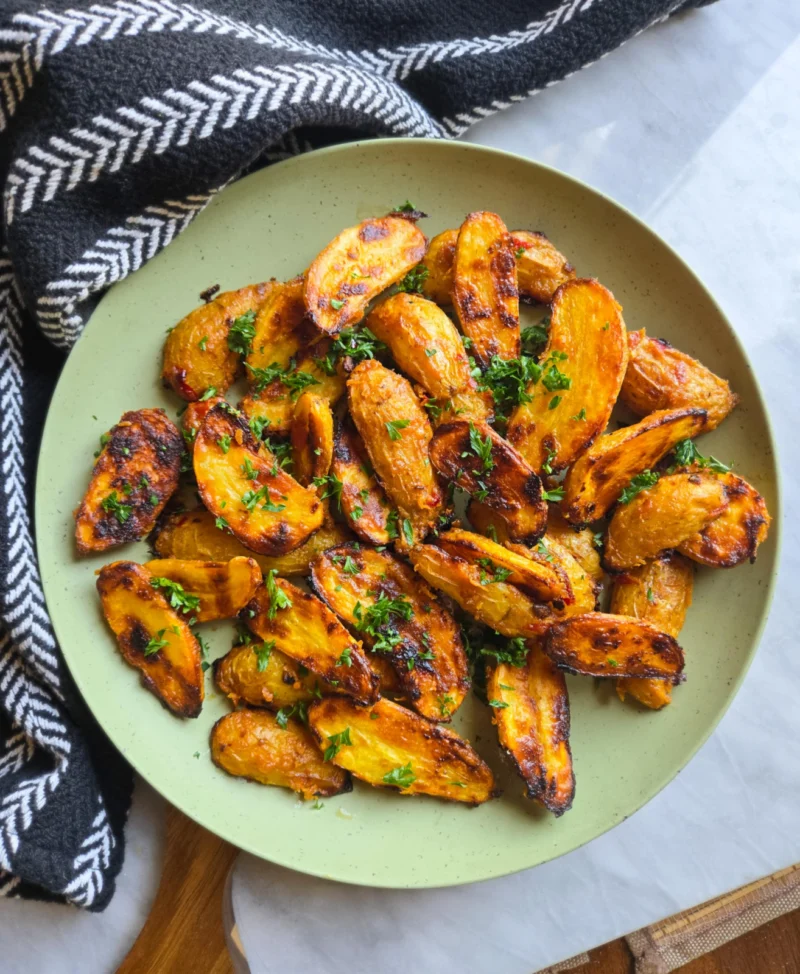 Sweet & Spicy Mustard Roasted Fingerlings by the_happy_veg - FoodSocial