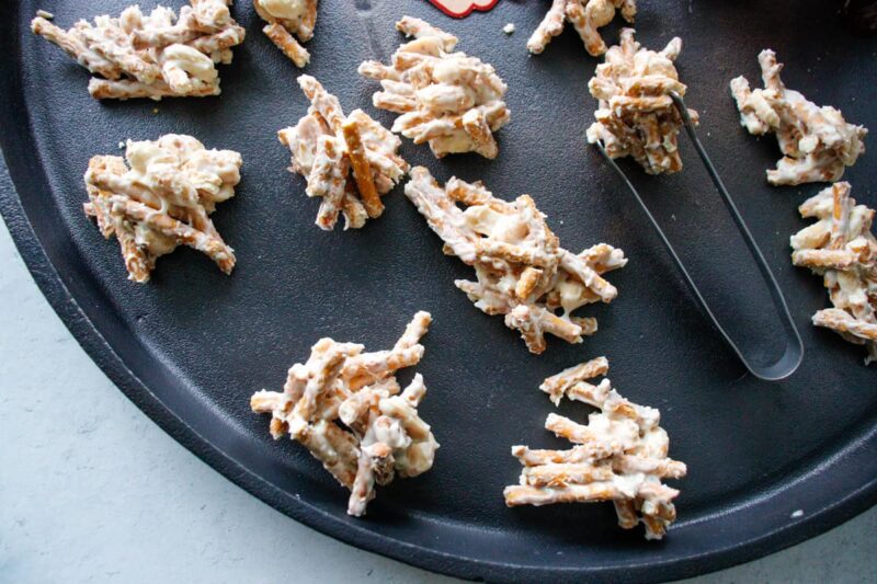 White Chocolate Pretzel & Peanut Stacks by Timestampedfood - FoodSocial