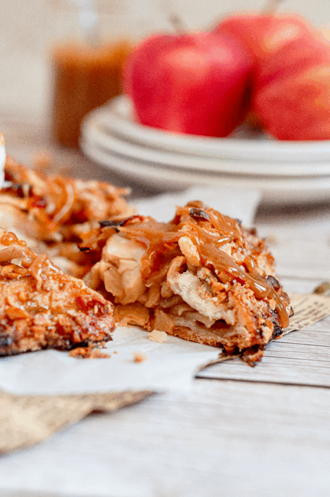 Gluten-Free Salted Caramel Apple Galette by Caked By Katie - FoodSocial